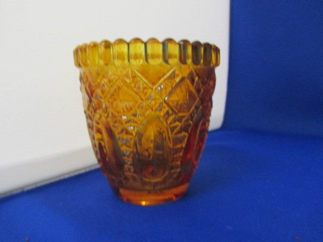 Orange Cut Glass